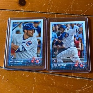 (2) Kris Bryant Topps Rookie Cards 2015